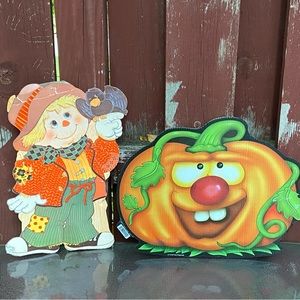 Die Cut Halloween Scarecrow and Jack-o-Lantern